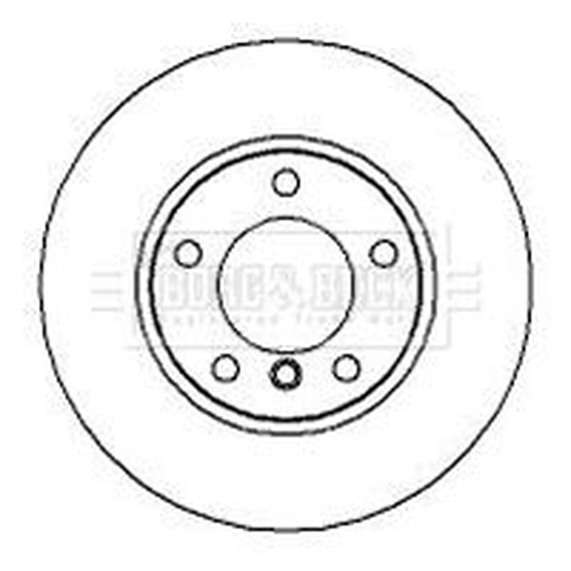 Borg & Beck 2 x Solid Front Brake Discs BBD4951