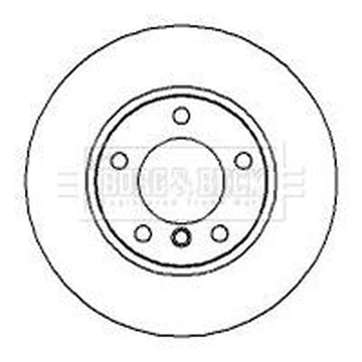 Borg & Beck 2 x Solid Front Brake Discs BBD4951