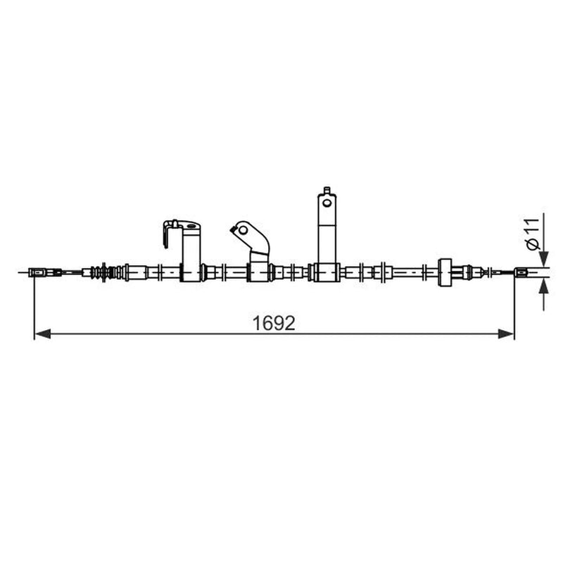 Bosch Handbrake Cable Left Rear 1 987 482 841