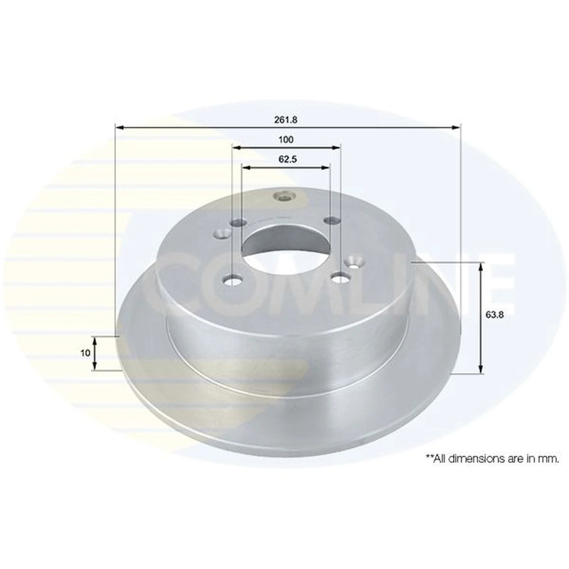 Comline 2 x Solid Rear Brake Discs ADC1078