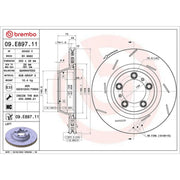 Brembo 2 x Slotted Rear Brake Discs 09.E898.11
