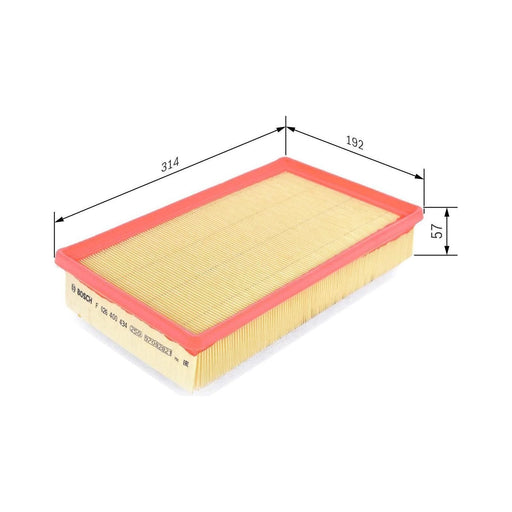 Genuine Bosch Car Air Filter S0434 Fits Peugeot 607 Hdi - 2.0 - 05-11 F026400434 Bosch  - Town Parts