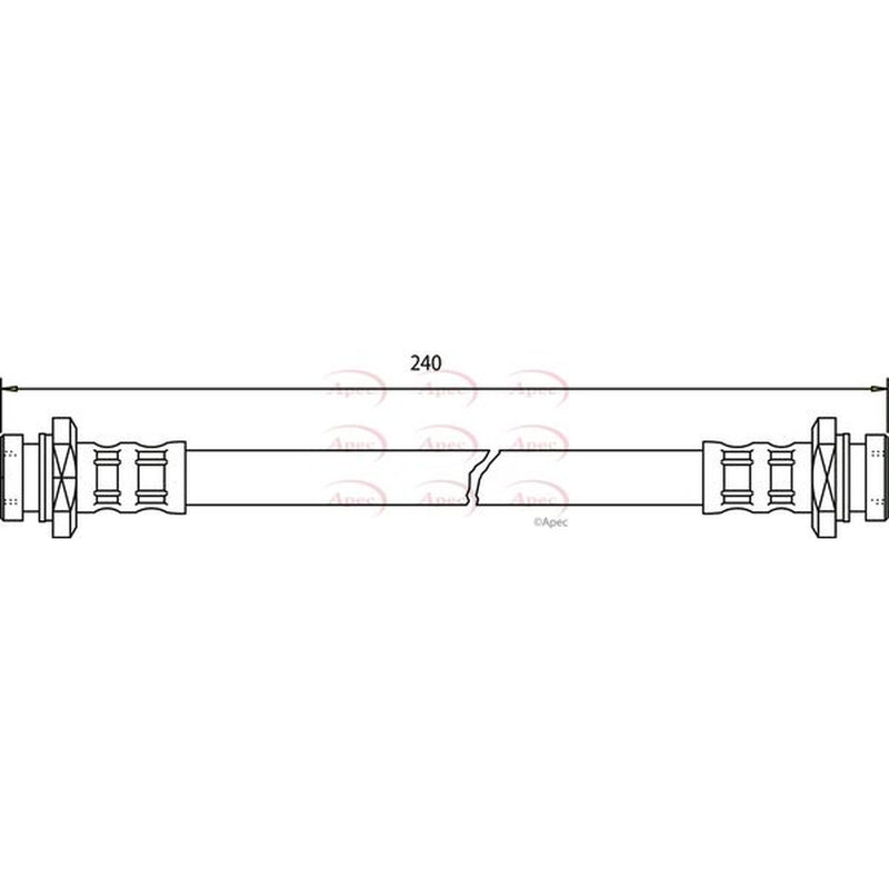 Apec Brake Hydraulic Hose Line Rear HOS3132