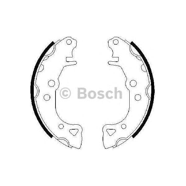 Genuine Bosch Brake Shoe Bs508 Fits Peugeot 106 - 1.1 - 96-04 0986487252 Bosch  - Town Parts