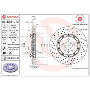 Brembo 2 x Aluminium Front Brake Disc Hub Brake Discs 09.B781.13