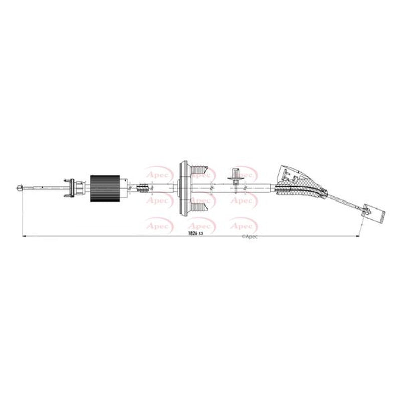Apec Handbrake Cable Front CAB1656