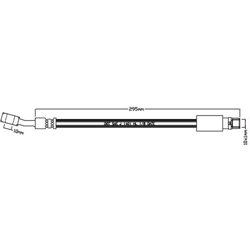 Juratek Brake Hydraulic Hose Line Front JBH1118