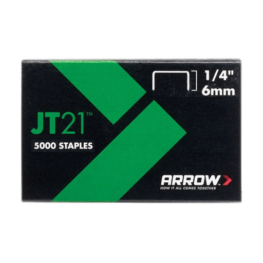 Arrow JT21 T27 Staples 6mm (1/4in) (Box 5000) - A214