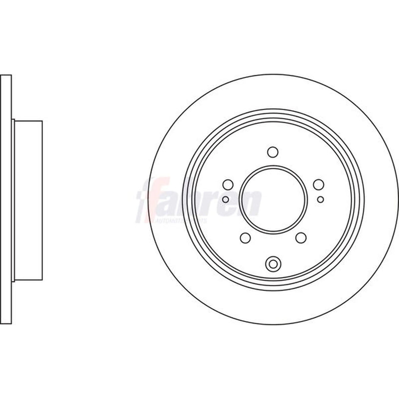 Fahren 2 x Solid Rear Brake Discs FBD6935