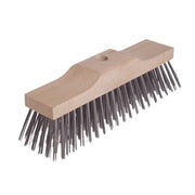 Lessmann Raised Wooden Stock Broom Head 6 Row Steel Wire 300 x 70mm - 146.201.00