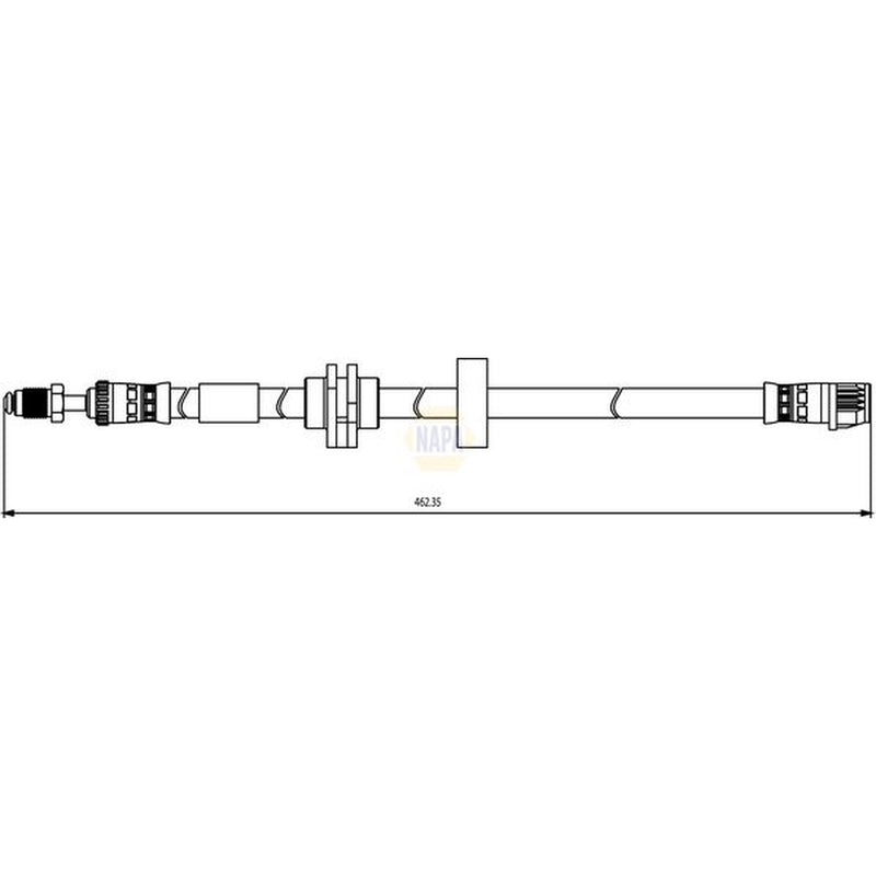 NAPA Brake Hydraulic Hose Line Front NBH1193