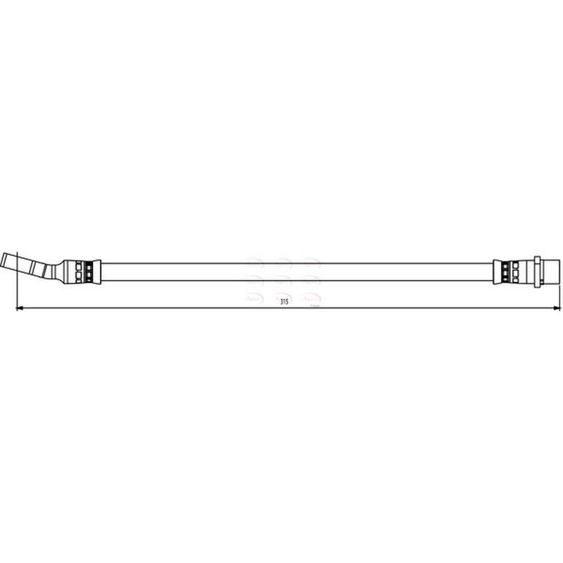 Apec Brake Hydraulic Hose Line Rear Right HOS3870