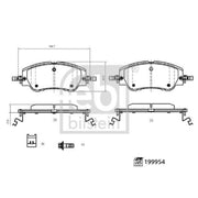 Febi Front Brake Pad Set 199954