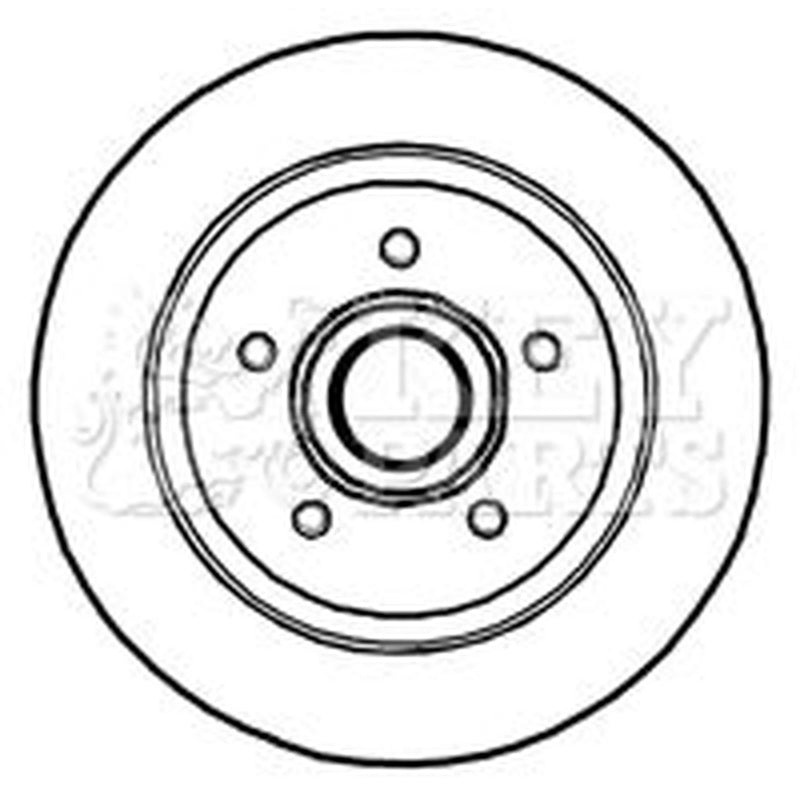 Key Parts 2 x Solid Rear Brake Discs KBD5840S
