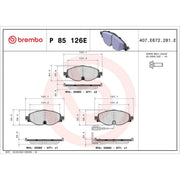 Brembo 4 x Front Brake Pad Set P85126E