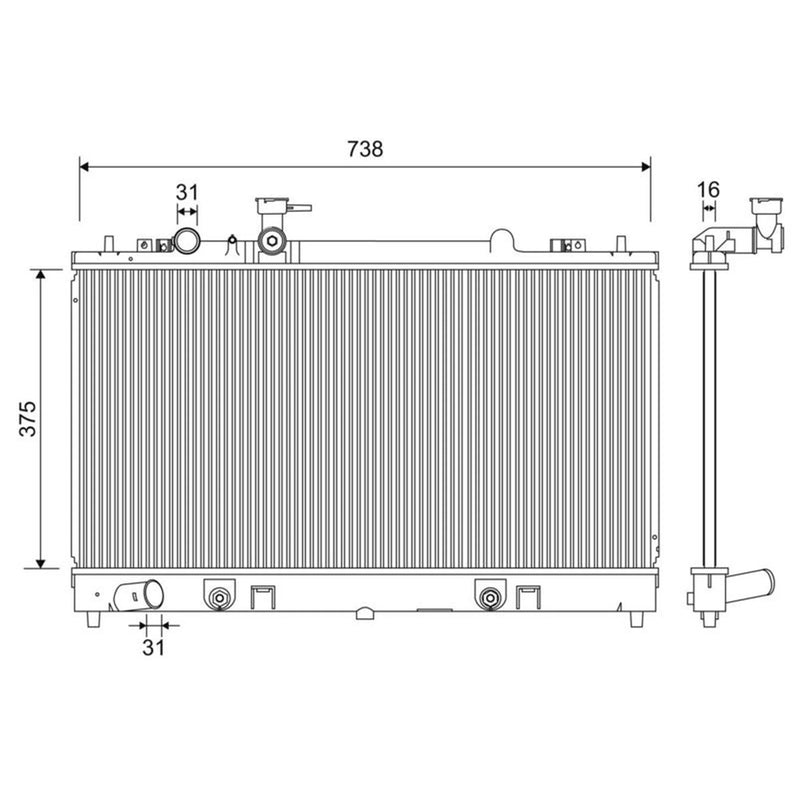 Valeo Engine Radiator 701208
