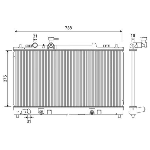 Valeo Engine Radiator 701208