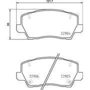 Brembo 4 x Front Brake Pad Set P30114