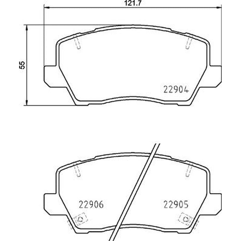 Brembo 4 x Front Brake Pad Set P30114