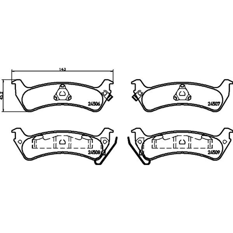 DON Rear Brake Pad Set PCP1965