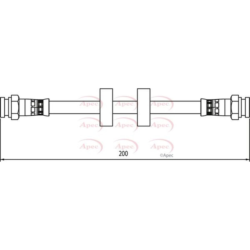 Apec Brake Hydraulic Hose Line Rear HOS3969