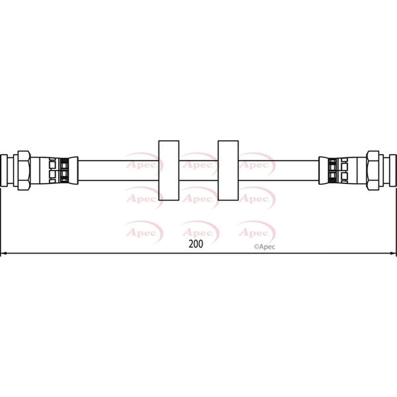 Apec Brake Hydraulic Hose Line Rear HOS3969