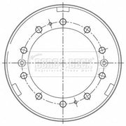 Borg & Beck Brake Drum Assembly Front BBR32507