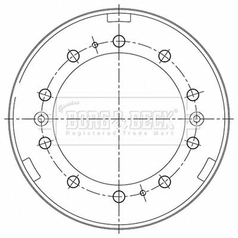 Borg & Beck Brake Drum Assembly Front BBR32507