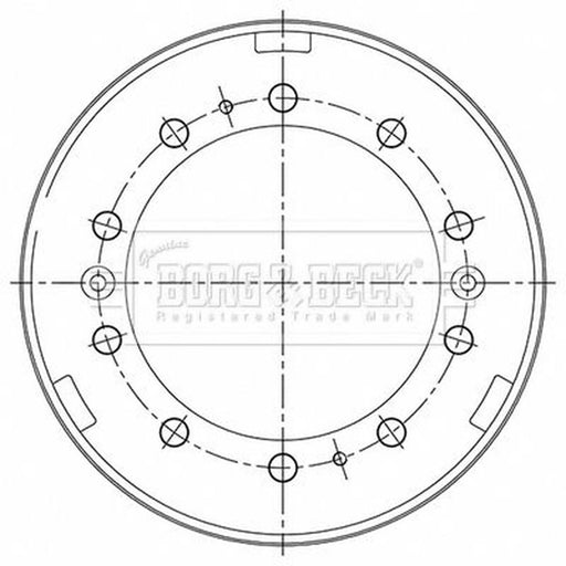 Borg & Beck Brake Drum Assembly Front BBR32507