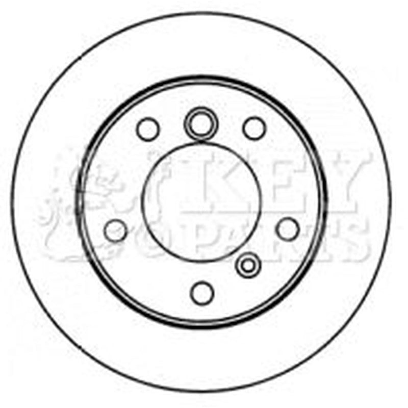 Key Parts 2 x Solid Rear Brake Discs KBD5778S