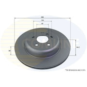 Comline 2 x Internally Vented Rear Brake Discs ADC5034VR