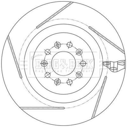Borg & Beck 2 x Vented Front Brake Discs BBD6220S