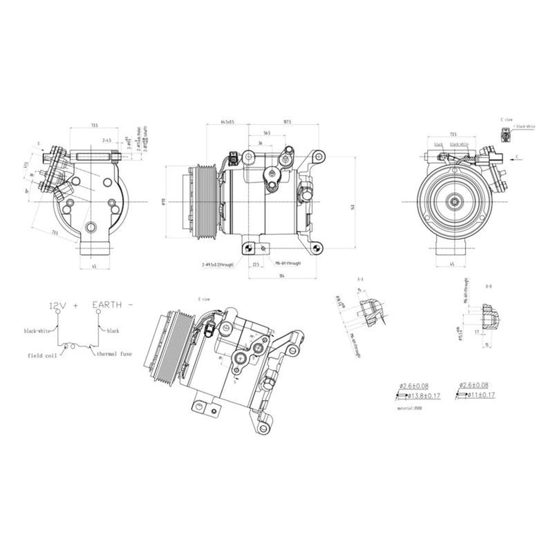 Hella Air Conditioning Compressor 8FK 366 200-411