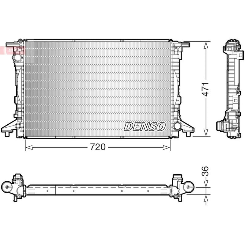 Denso Engine Radiator DRM02047