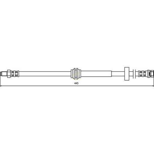 NAPA Brake Hydraulic Hose Line Rear NBH1102