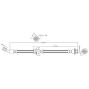 Juratek Brake Hydraulic Hose Line Front Right JBH1402R