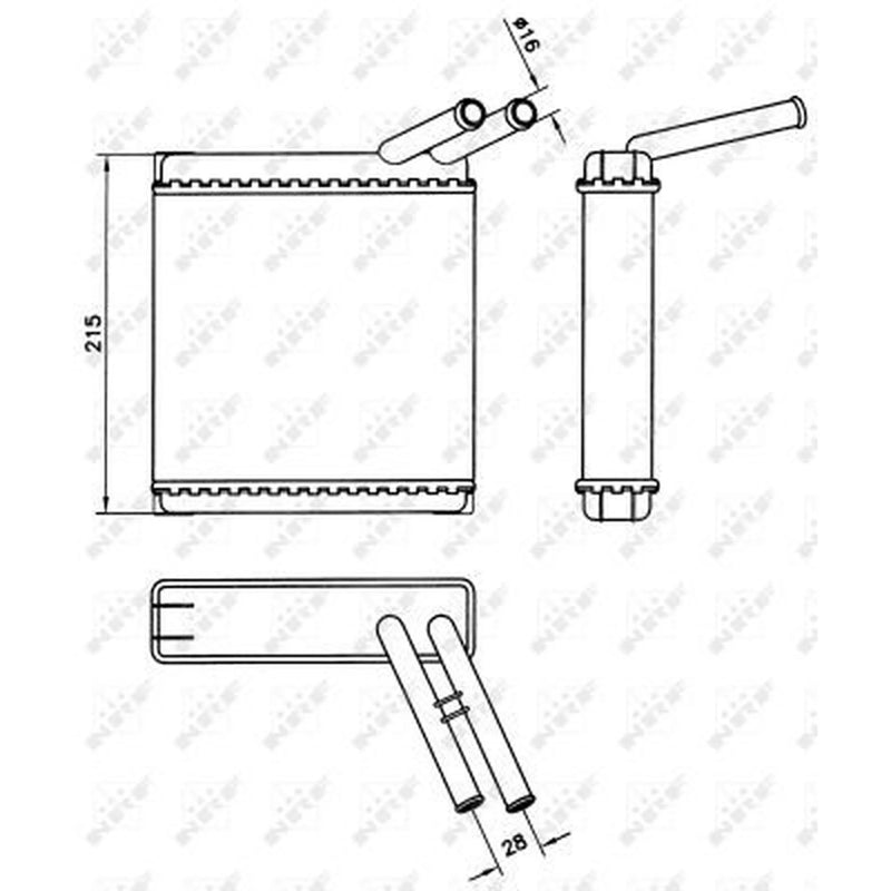 NRF Heater Matrix Core Heat Exchanger 58581