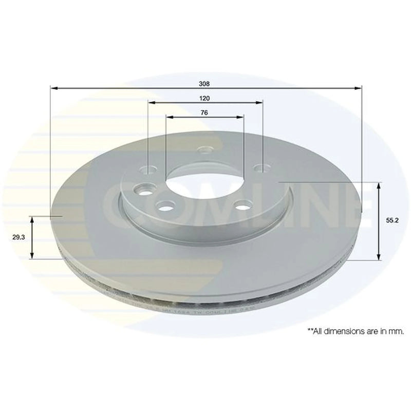 Comline 2 x Front Brake Discs ADC1451V