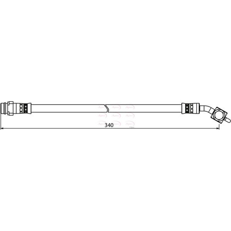 Apec Brake Hydraulic Hose Line Rear Left HOS3924