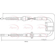 Apec Handbrake Cable Left Rear CAB1205