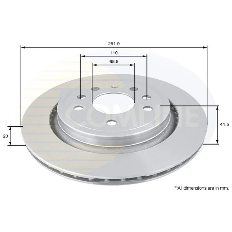 Comline 2 x Rear Brake Discs ADC1136V