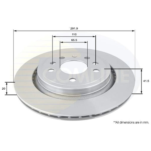 Comline 2 x Rear Brake Discs ADC1136V