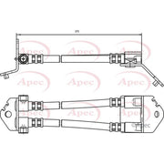 Apec Brake Hydraulic Hose Line Rear HOS3554