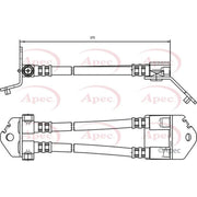 Apec Brake Hydraulic Hose Line Rear HOS3554