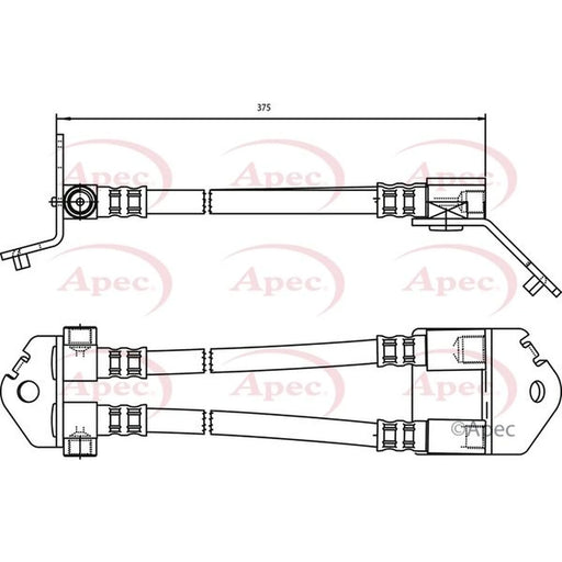 Apec Brake Hydraulic Hose Line Rear HOS3554