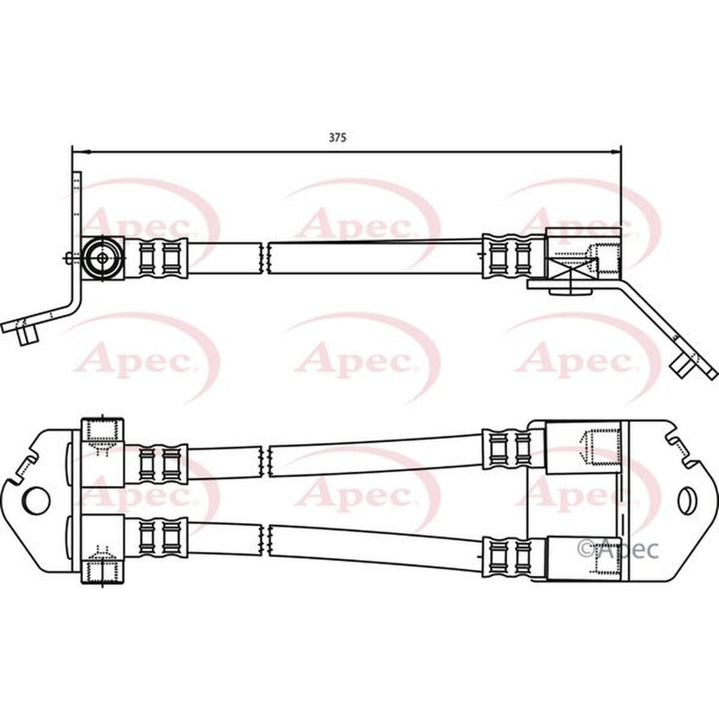 Apec Brake Hydraulic Hose Line Rear HOS3554
