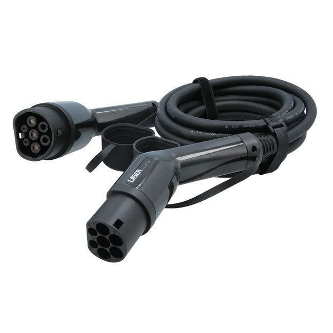 Laser Tools Mode 3 EV Charging Cable - 32A Single Phase T2 Female-T2 Male 7kW