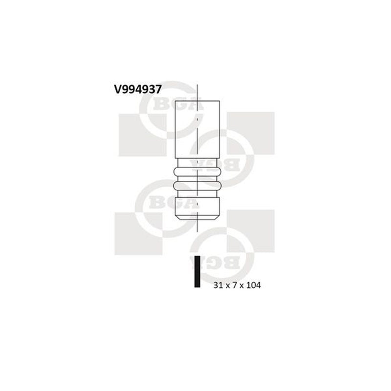 BGA Engine Intake Valve 31mm Head V994937