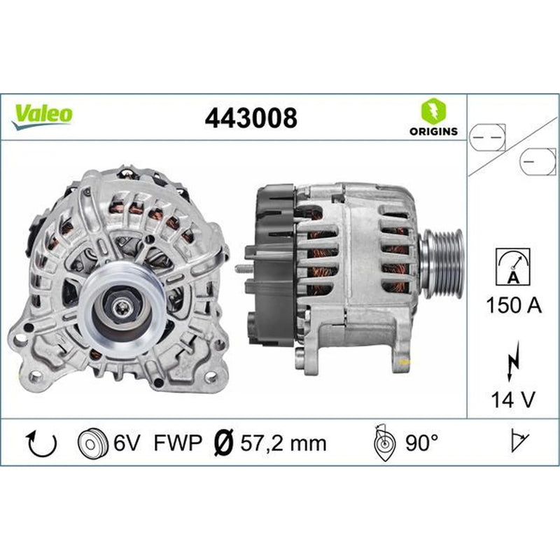 Valeo Car Alternator 12V 443008