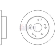 Fahren 2 x Solid Rear Brake Discs FBD6278